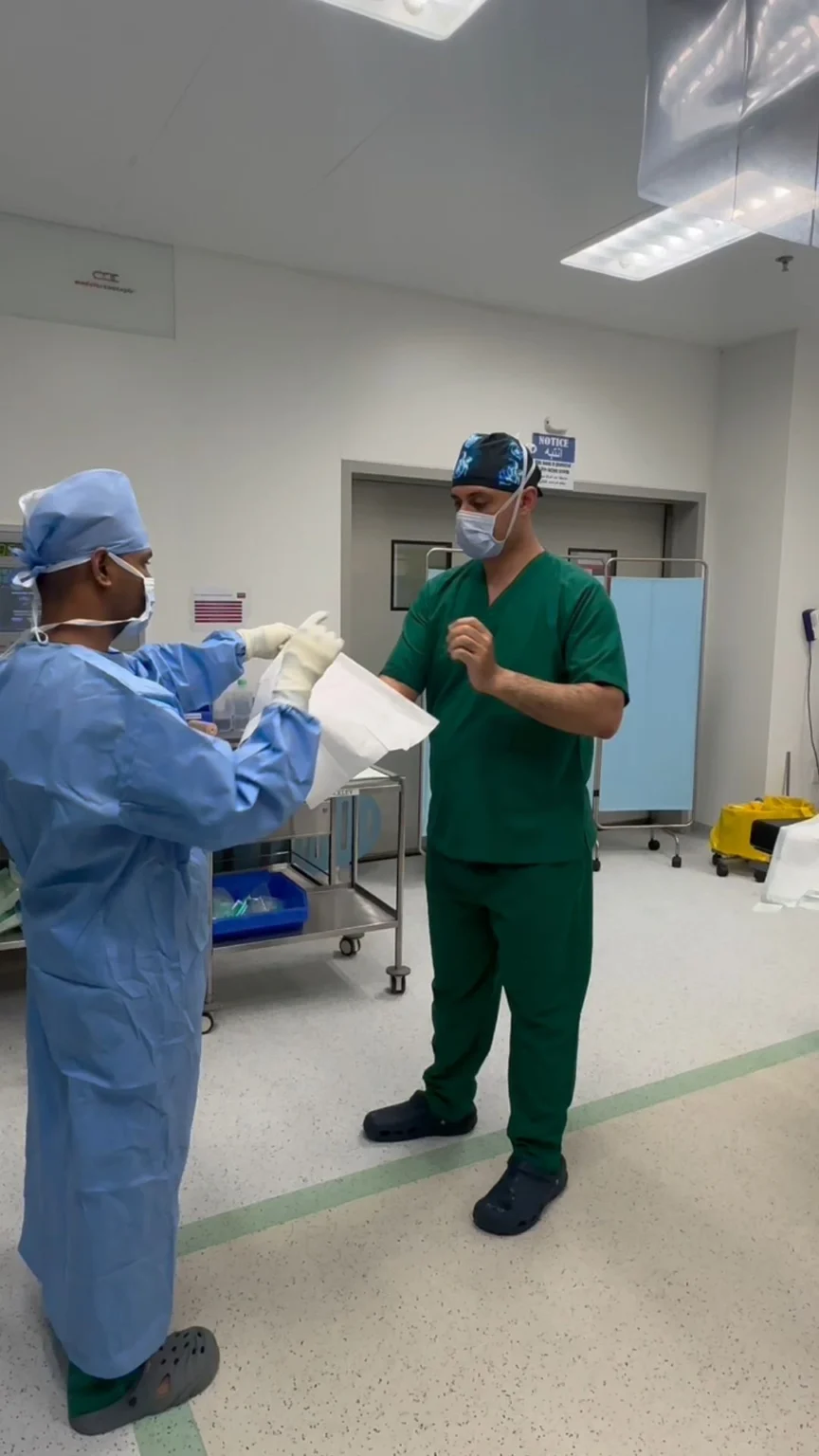preparing for orthopedic surgery with Dr. Ahmad Azmy