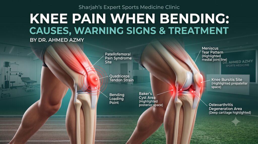 Knee Pain When Bending Causes Warning Signs and Treatment in Sharjah