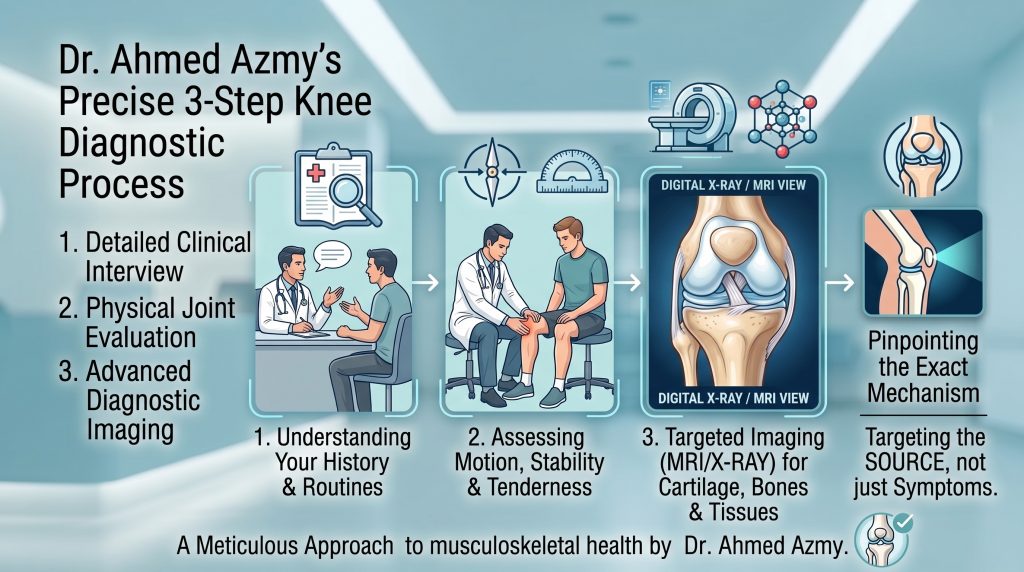How Can Dr. Ahmed Azmy Diagnose the Problem Behind Knee Joint Pain?